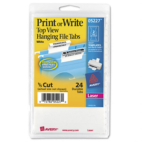 Avery Top View Printable Hanging File Tabs AVE05227 Shoplet