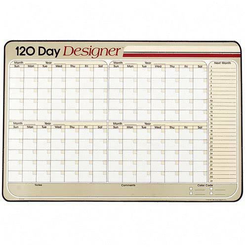 Visual organizer Erasable Wall Calendar 120 Day Grid Undated 40 quot x26