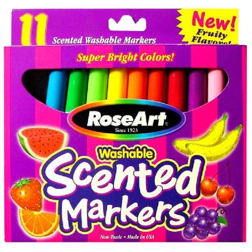 Rose art inudstries inc Scented Markers, Broad Tip, Washable, Nontoxic