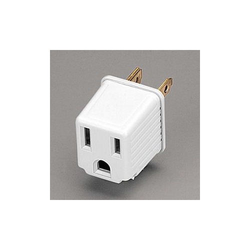 Fellowes ThreeProng Grounded Plug Adapter for a TwoProng Wall Outlet