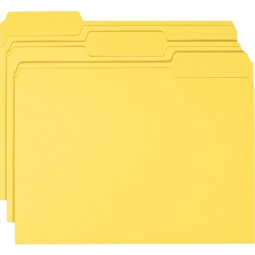 Smead 12943 Yellow Colored File Folders SMD12943