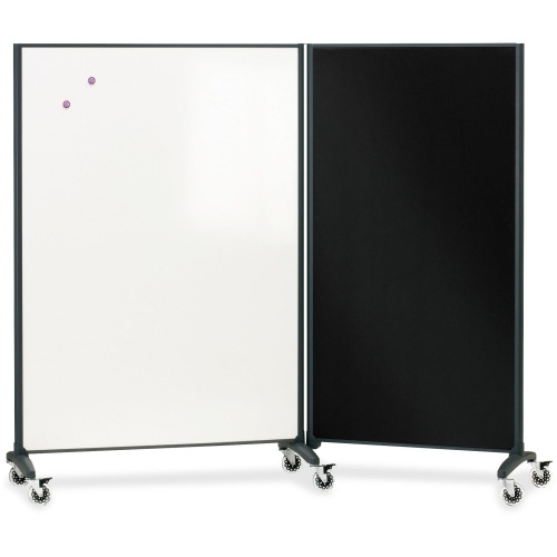 Quartet Dry Erase Bulletin Rolling Room Divider - Qrt6630mb - Shoplet.com