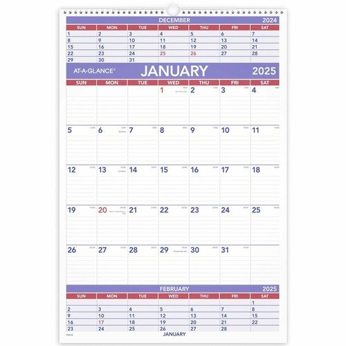 At-A-Glance 3-Months Wall Calendar